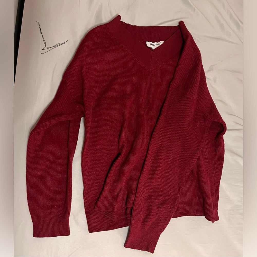 Red V-Neck Sweater